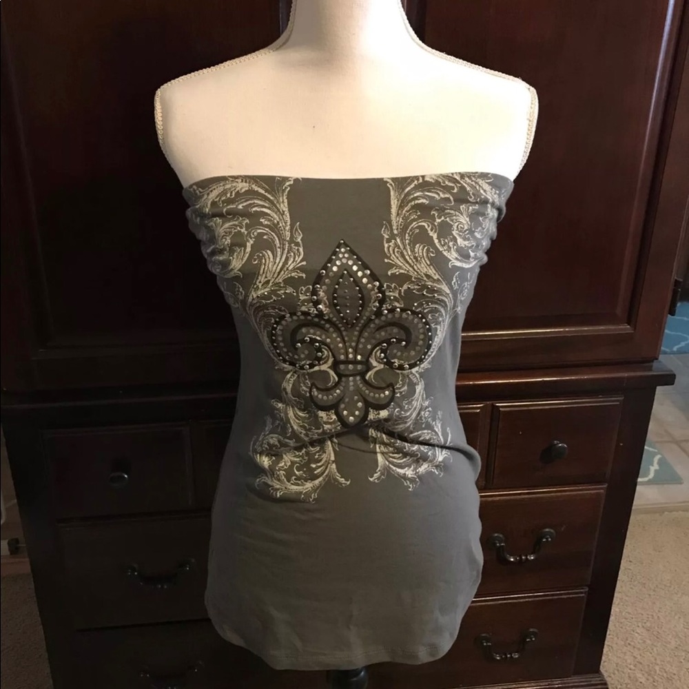 Grey halter top